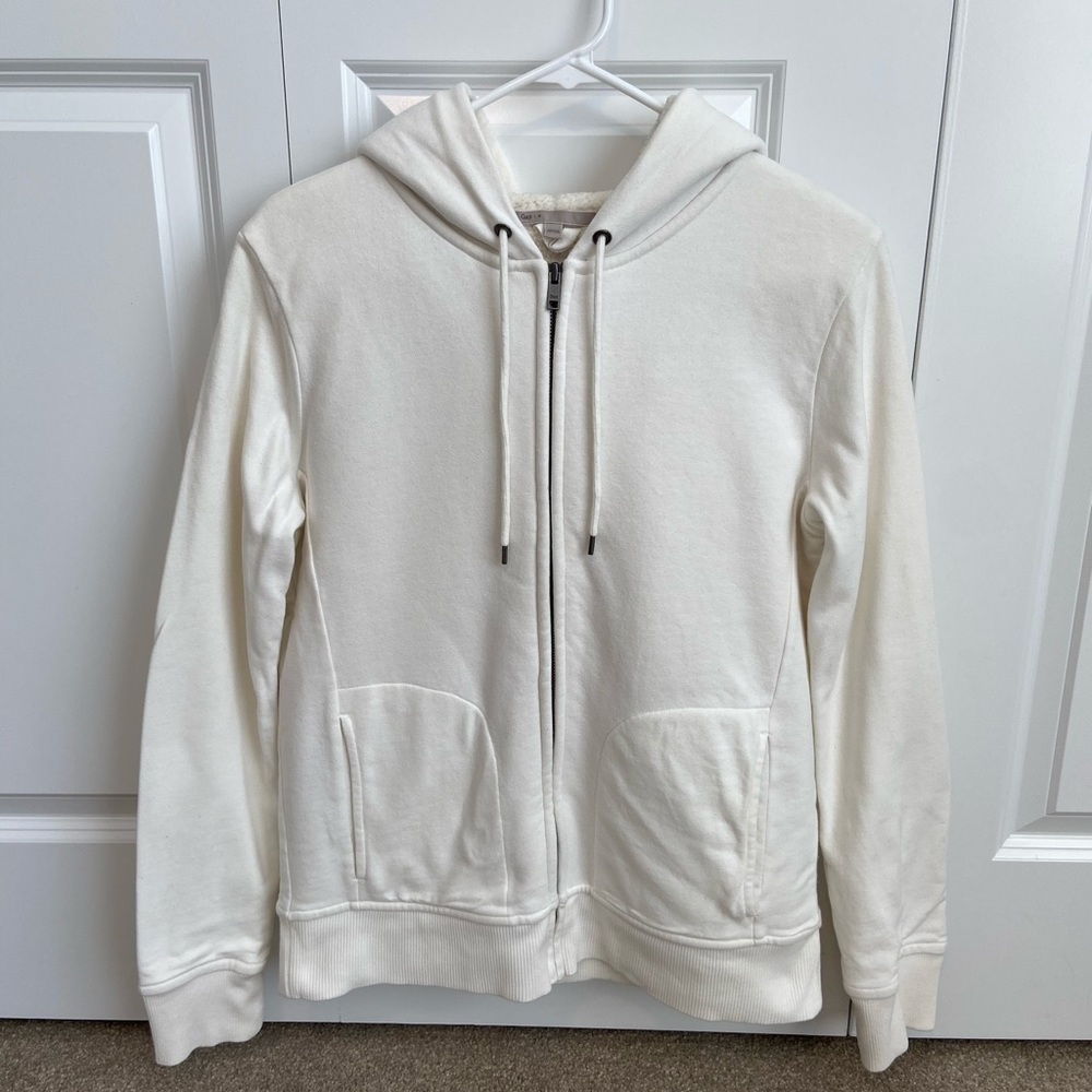 GAP Cream-colored Sherpa Lined Sweatshirt